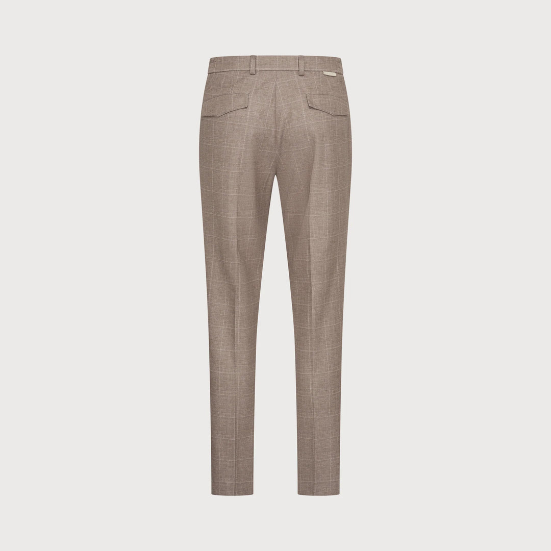 STEVEN CHECK PANT (TAUPE) - BLUE INDUSTRY