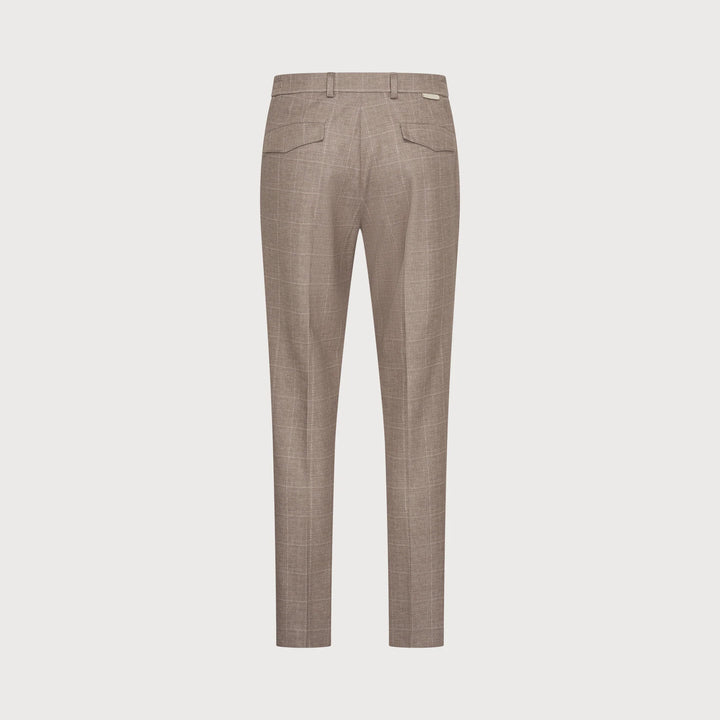 STEVEN CHECK PANT (TAUPE) - BLUE INDUSTRY