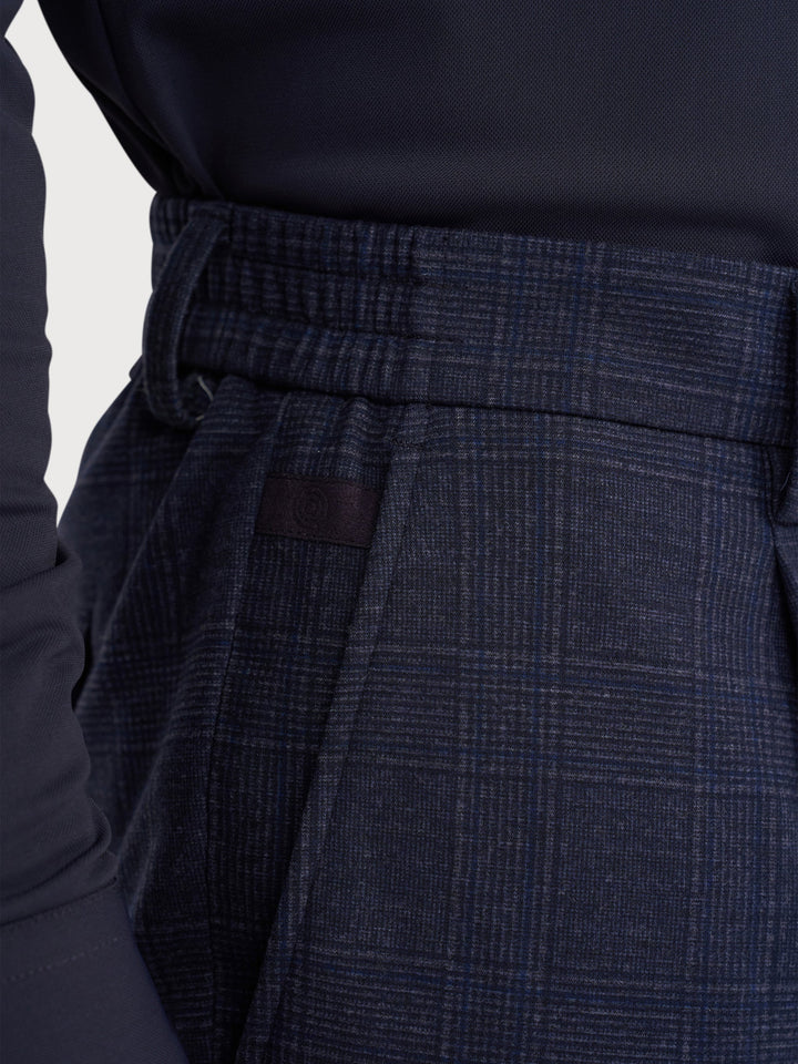 STEVEN CHECK PANT (NAVY) - BLUE INDUSTRY
