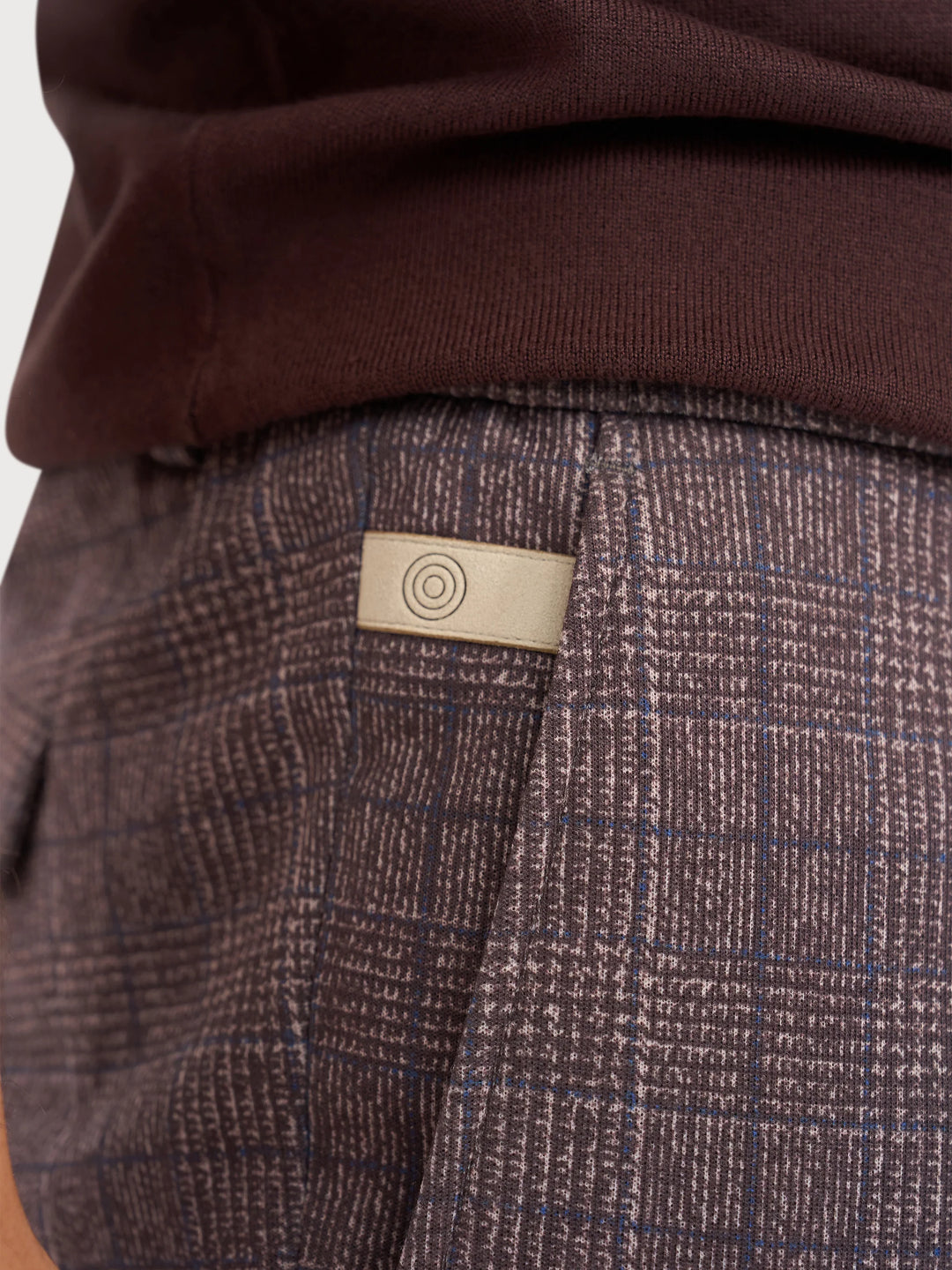 STEVEN MICRO CHECK PANT (BROWN) - BLUE INDUSTRY