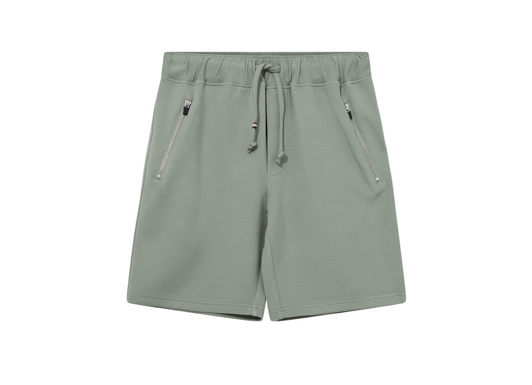 ABEL ZIP SHORTS (GREEN) - MOS MOSH GALLERY