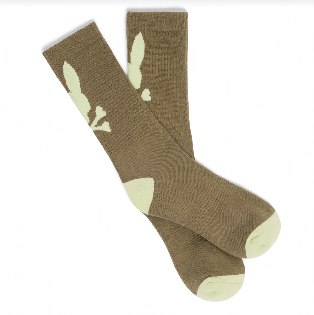 BACK BUNNY SPORT SOCK (DUSKY GREEN) - PSYCHO BUNNY