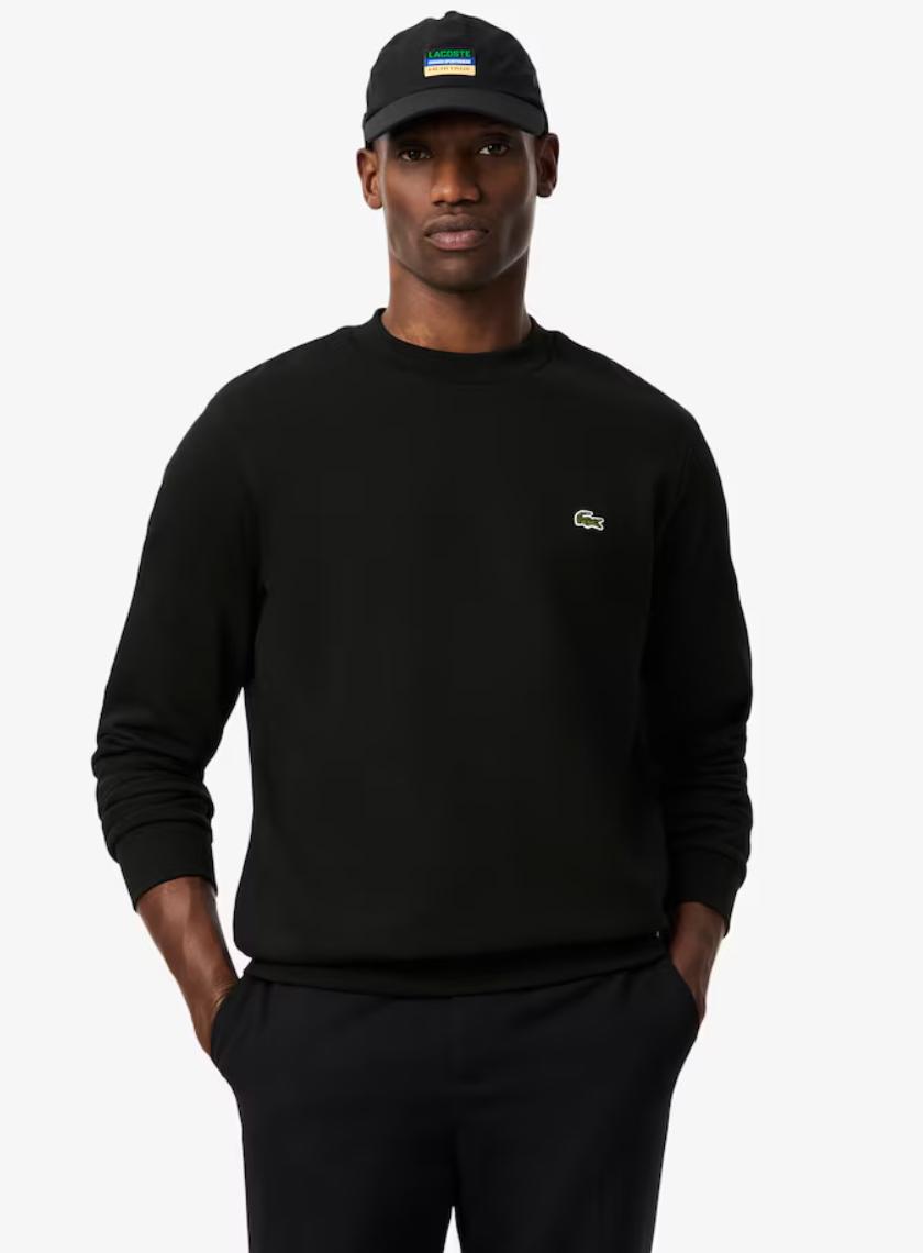 FLEECE SWEATSHIRT (BLACK) - LACOSTE