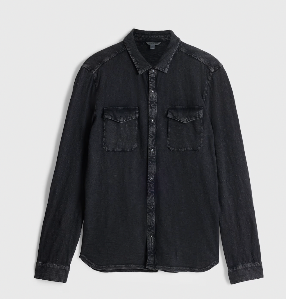 AVRON WESTERN SHIRT (BLACK) - JOHN VARVATOS