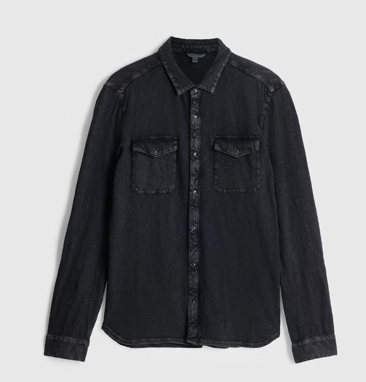 AVRON WESTERN SHIRT (BLACK) - JOHN VARVATOS