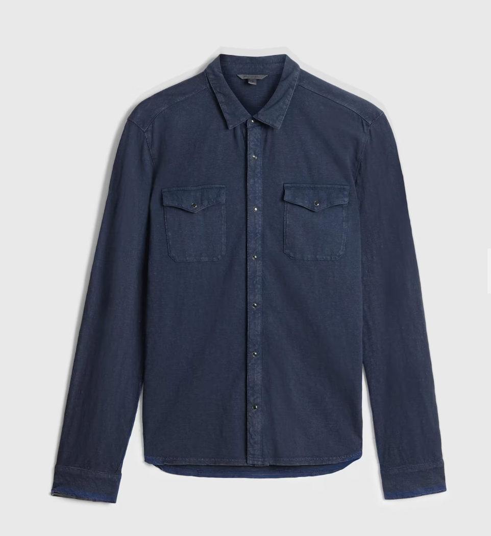 AVRON WESTERN SHIRT (BLUE) - JOHN VARVATOS