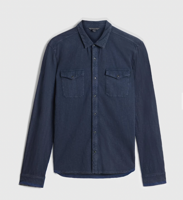 AVRON WESTERN SHIRT (BLUE) - JOHN VARVATOS