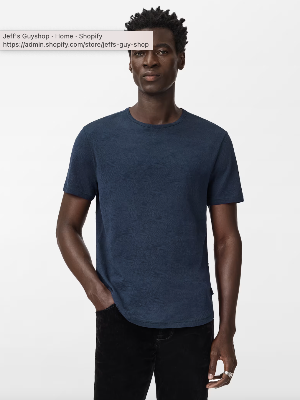 BLAISE S/S CREW (NAVY) - JOHN VARVATOS