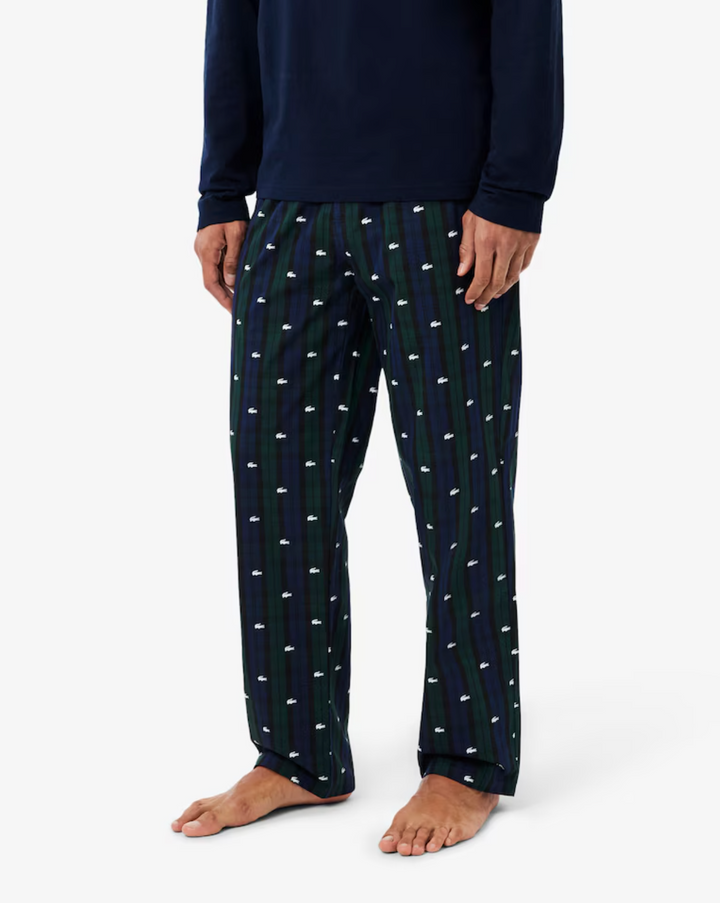 COTTON PLAID PYJAMA SET (MIDNIGHT) - LACOSTE