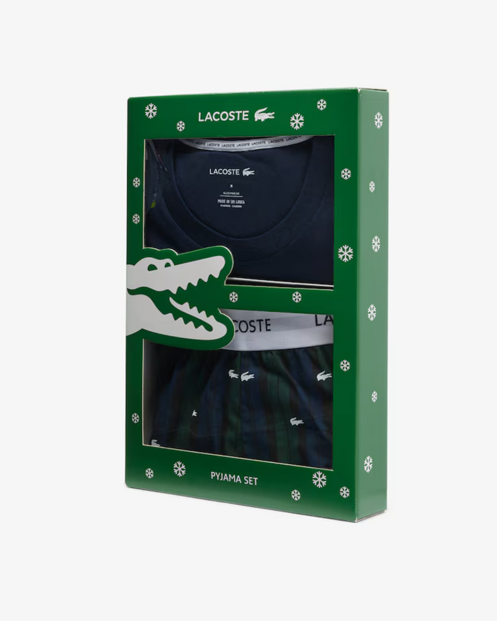 COTTON PLAID PYJAMA SET (MIDNIGHT) - LACOSTE