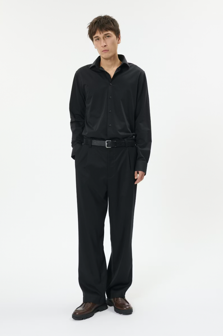 MAMARC LINEN SHIRT (BLACK) - MATINIQUE