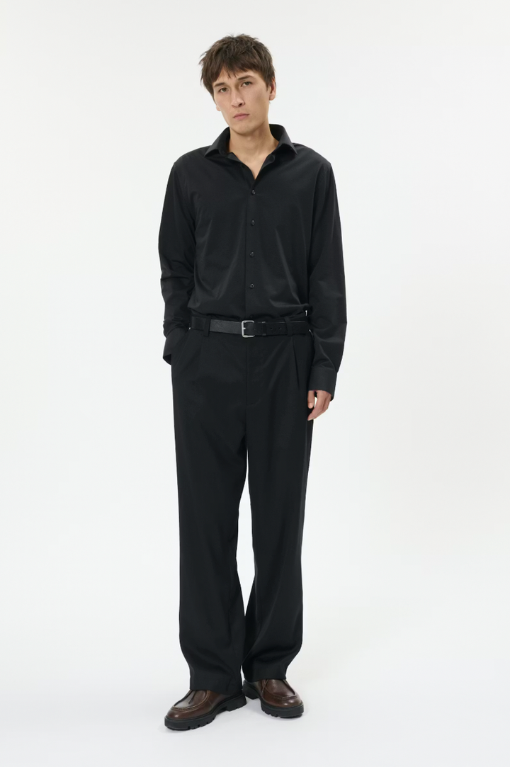 MAMARC LINEN SHIRT (BLACK) - MATINIQUE