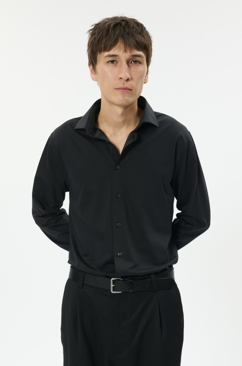 MAMARC LINEN SHIRT (BLACK) - MATINIQUE