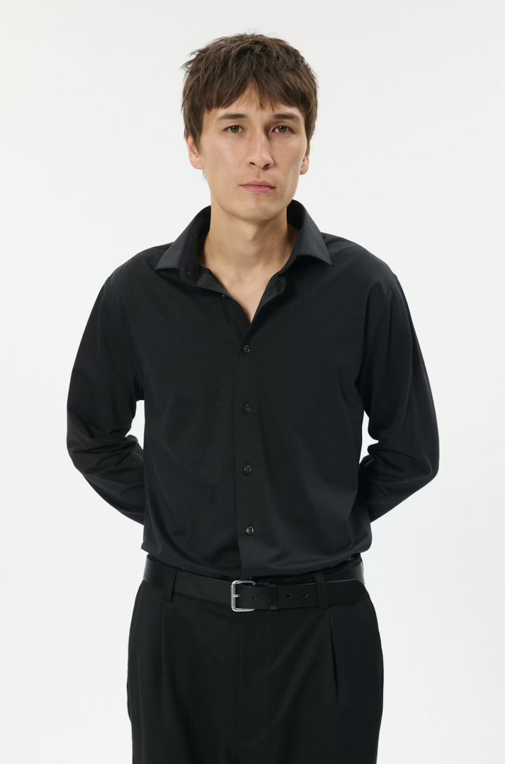 MAMARC LINEN SHIRT (BLACK) - MATINIQUE
