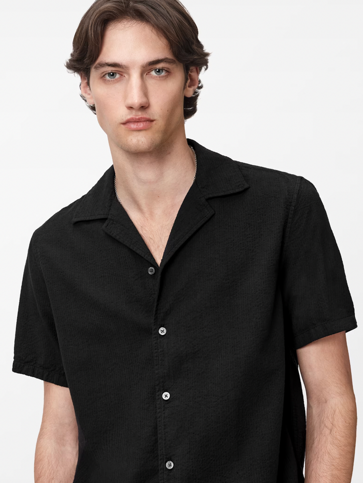 DAN CAMP SHIRT (BLACK) - JOHN VARVATOS