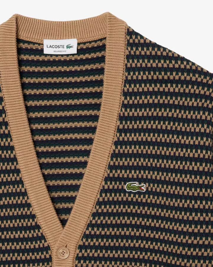 KNIT CARDIGAN (NAVY MIX) - LACOSTE