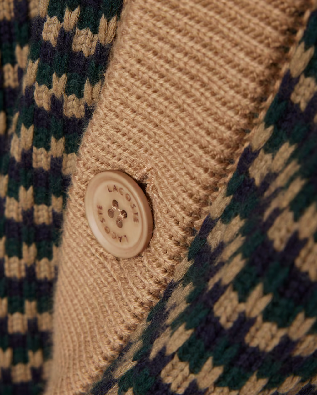 KNIT CARDIGAN (NAVY MIX) - LACOSTE
