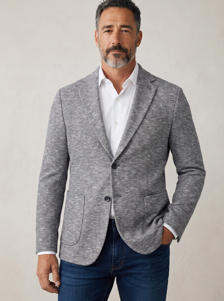 ARLINGTON KNIT BLAZER (GREY) - 7 DOWNIE