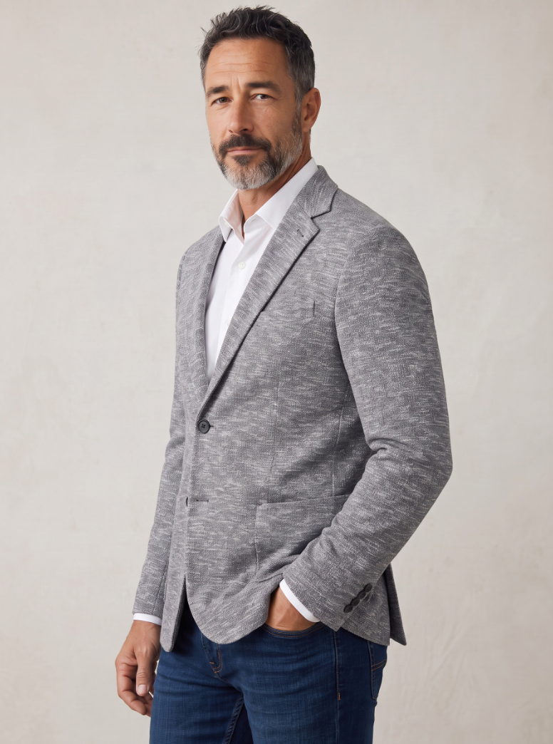 ARLINGTON KNIT BLAZER (GREY) - 7 DOWNIE