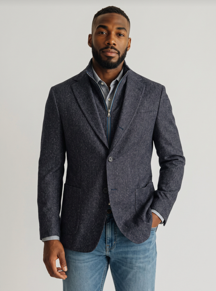 FRASER HYBRID BLAZER (NAVY) - 7 DOWNIE