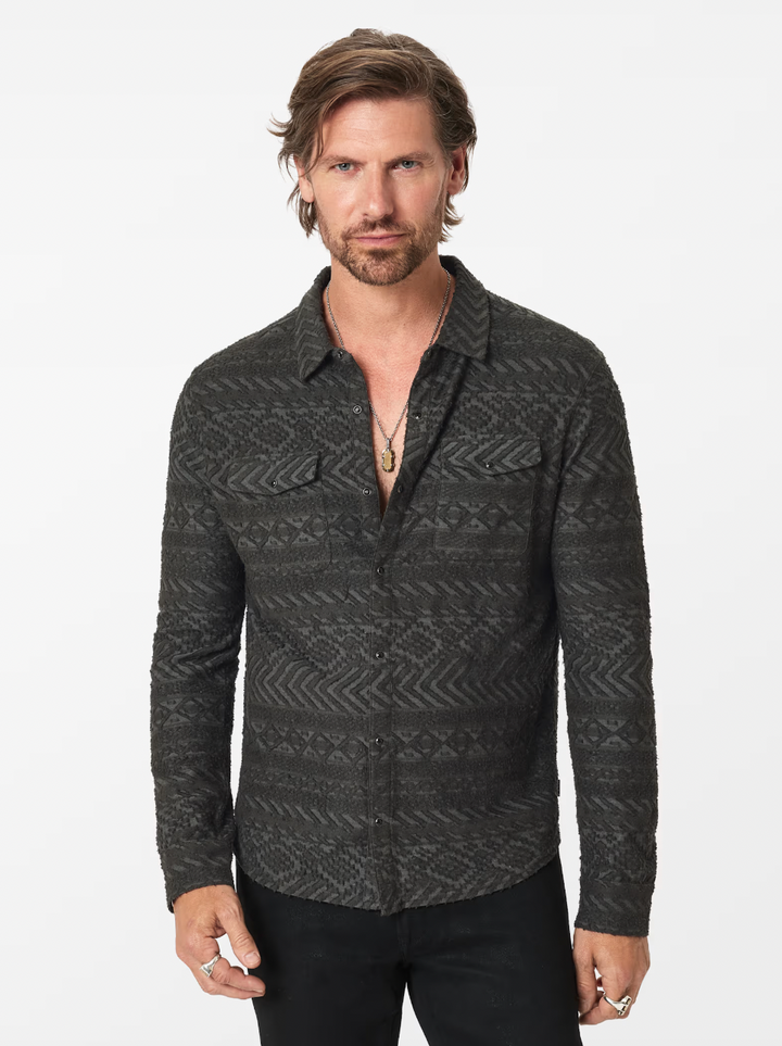 GLOVER WESTERN SHIRT (CHARCOAL) - JOHN VARVATOS