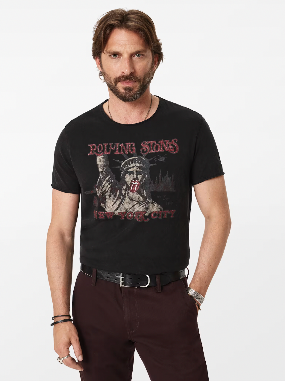 ROLLING STONES NYC TEE (BLACK)  - JOHN VARVATOS