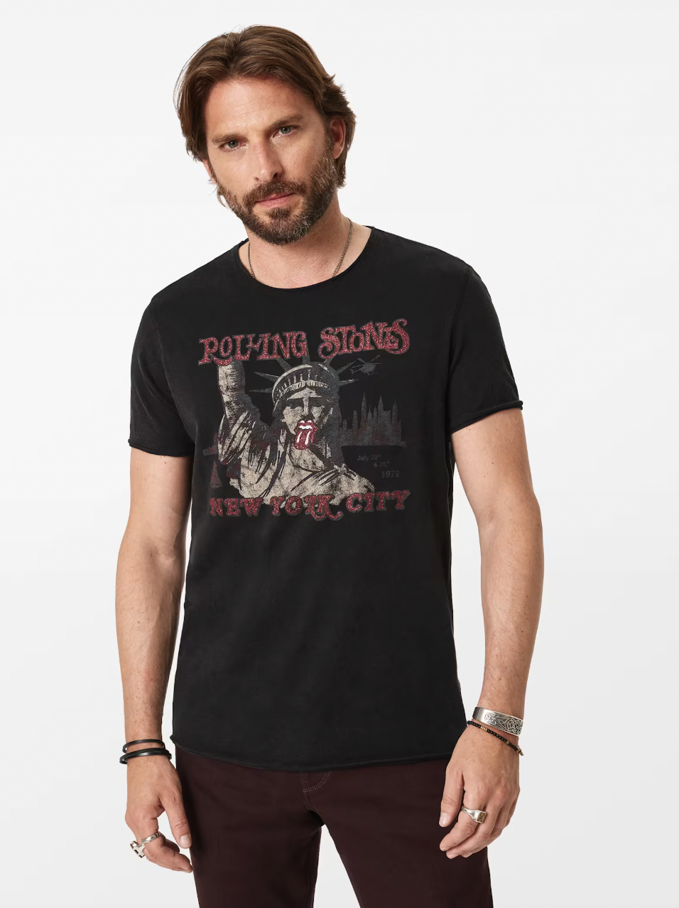 ROLLING STONES NYC TEE (BLACK)  - JOHN VARVATOS