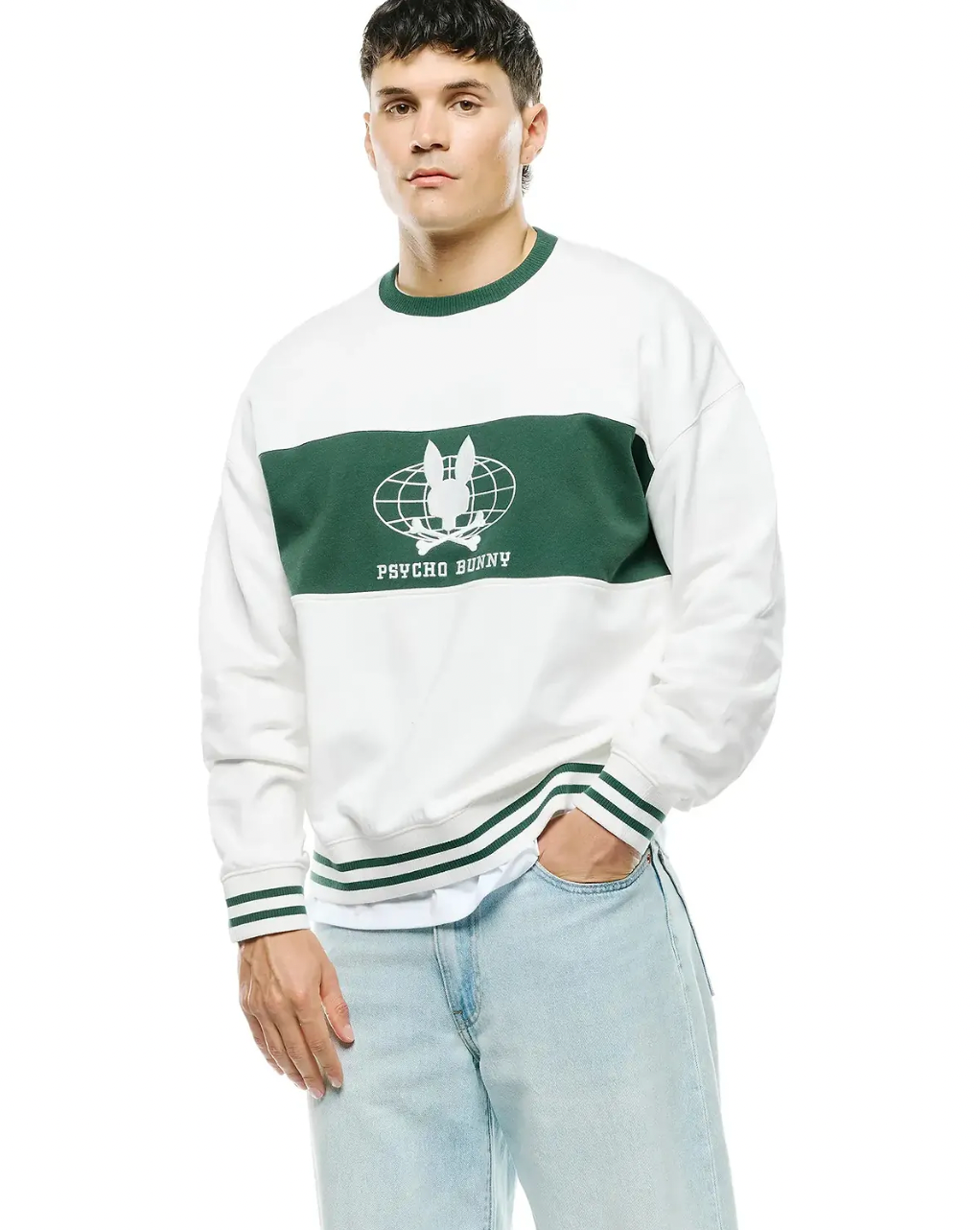 MIKE FRENCH TERRY SWEATER (ECRU) - PSYCHO BUNNY