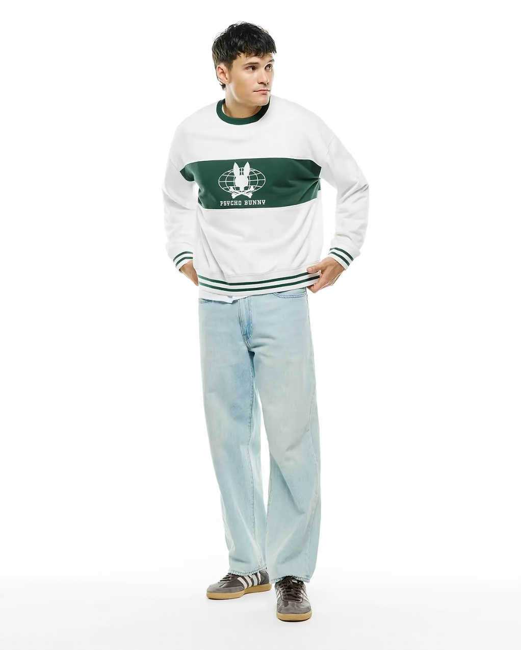 MIKE FRENCH TERRY SWEATER (ECRU) - PSYCHO BUNNY