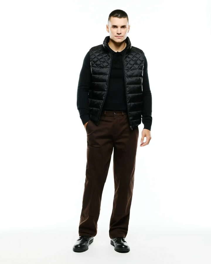 EMERIK QUILTED PUFFER VEST (BLACK) - PSYCHO BUNNY