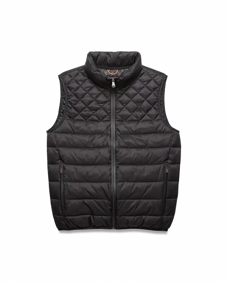 EMERIK QUILTED PUFFER VEST (BLACK) - PSYCHO BUNNY