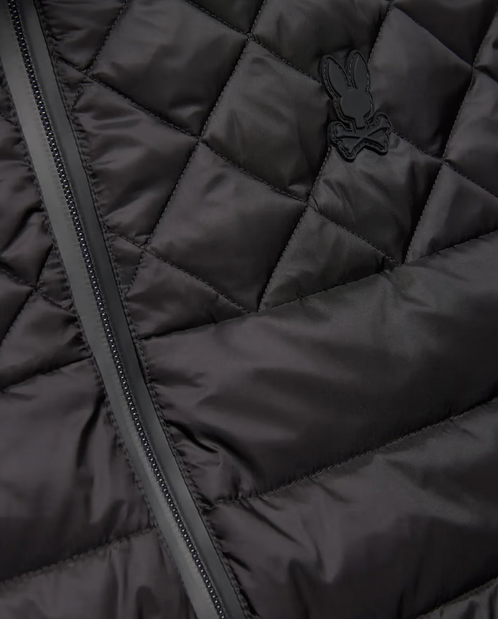 EMERIK QUILTED PUFFER VEST (BLACK) - PSYCHO BUNNY