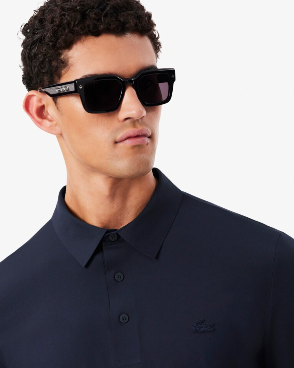 LONG SLEEVE COMMUTER POLO (NAVY) - LACOSTE