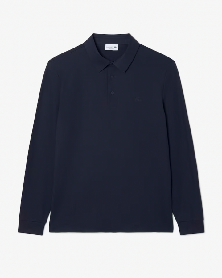 LONG SLEEVE COMMUTER POLO (NAVY) - LACOSTE