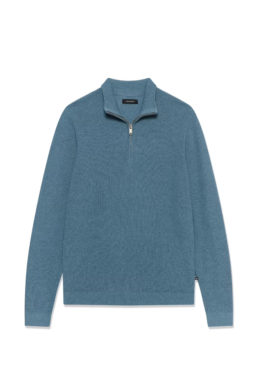 MALAGOON 1/4 ZIP PULLOVER (BLUE) - MATINIQUE
