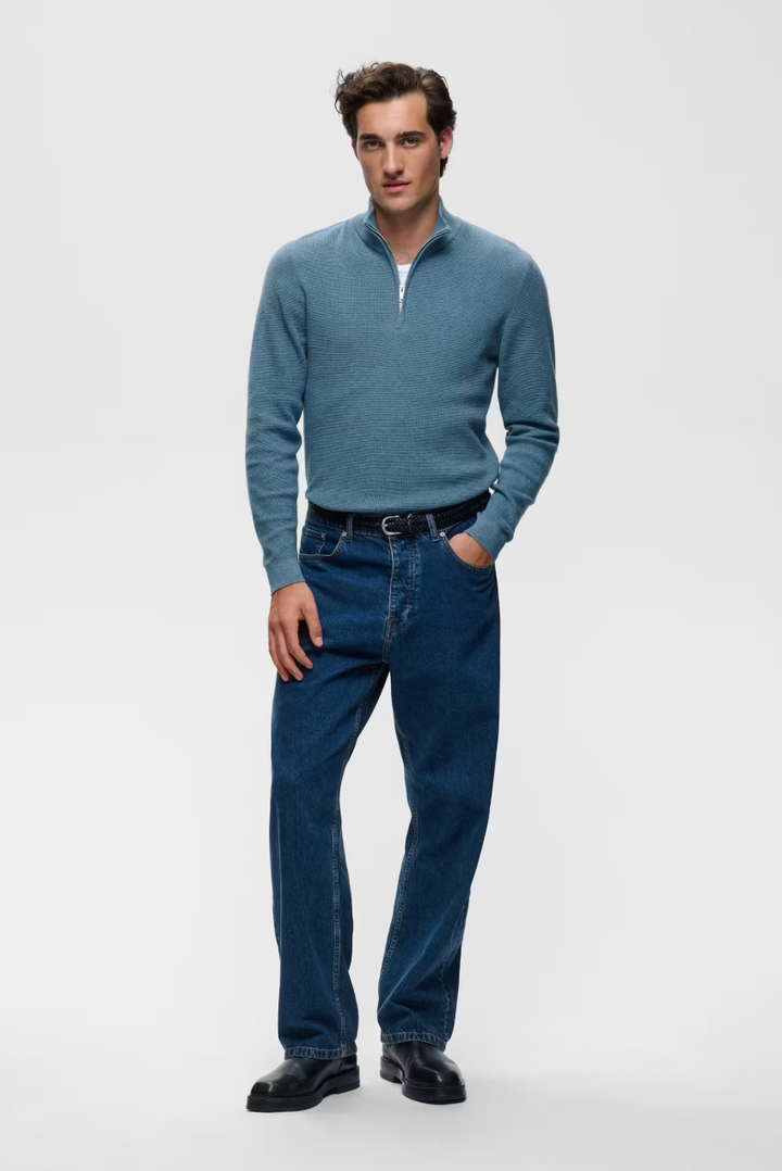 MALAGOON 1/4 ZIP PULLOVER (BLUE) - MATINIQUE