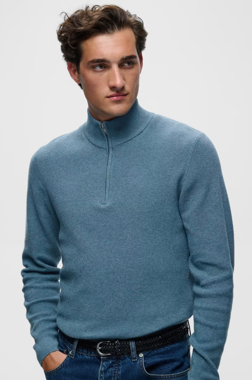 MALAGOON 1/4 ZIP PULLOVER (BLUE) - MATINIQUE