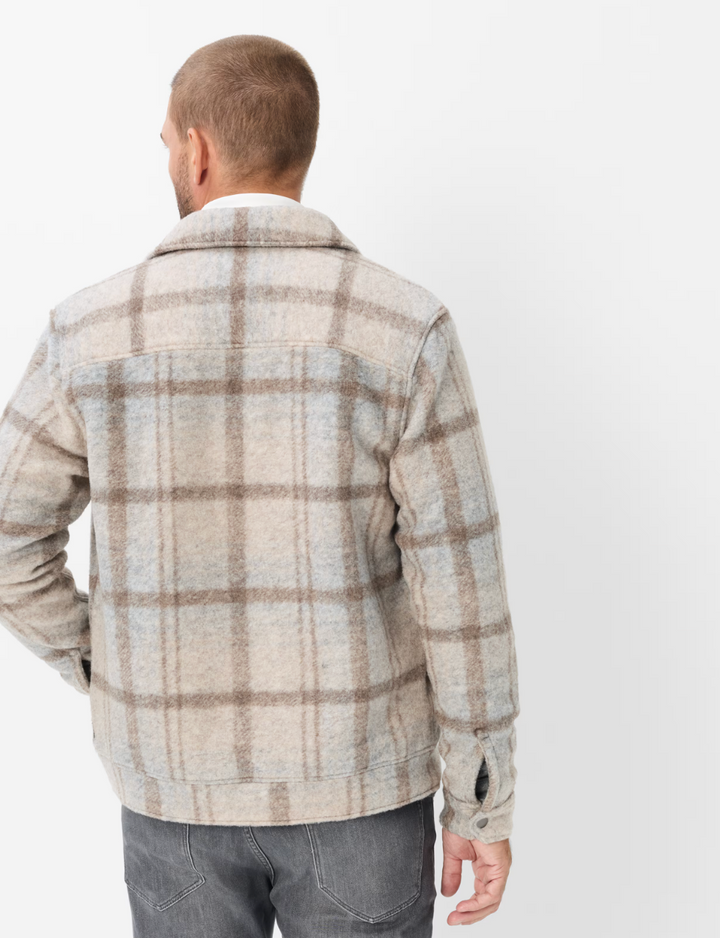 SANTIAGO WOOL OVERSHIRT (BROWN) - BRAX