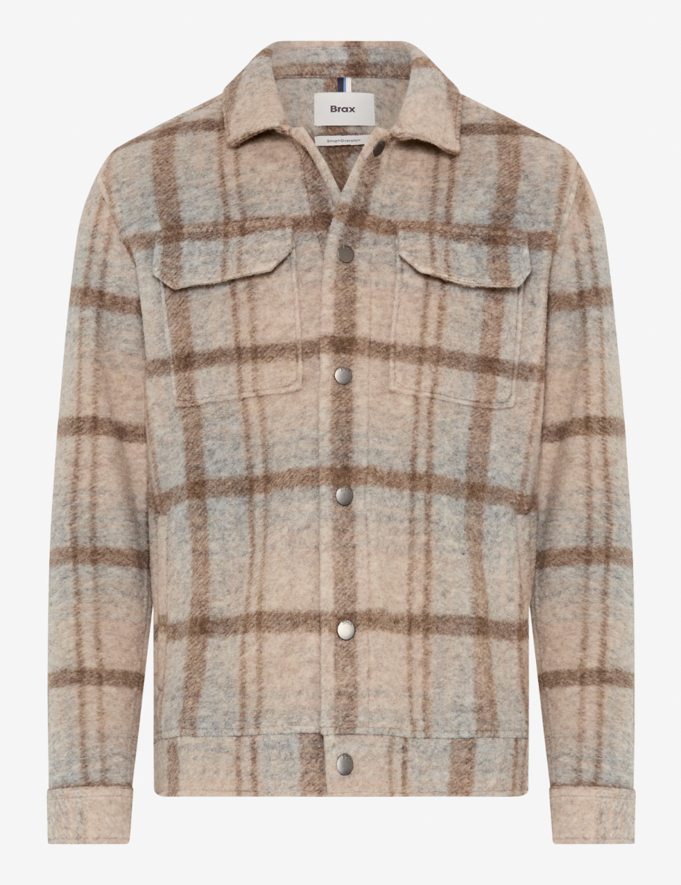 SANTIAGO WOOL OVERSHIRT (BROWN) - BRAX