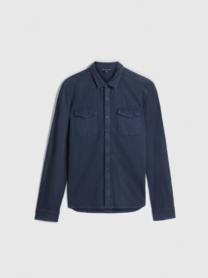 ARVON WESTERN SHIRT (NAVY) - JOHN VARVATOS