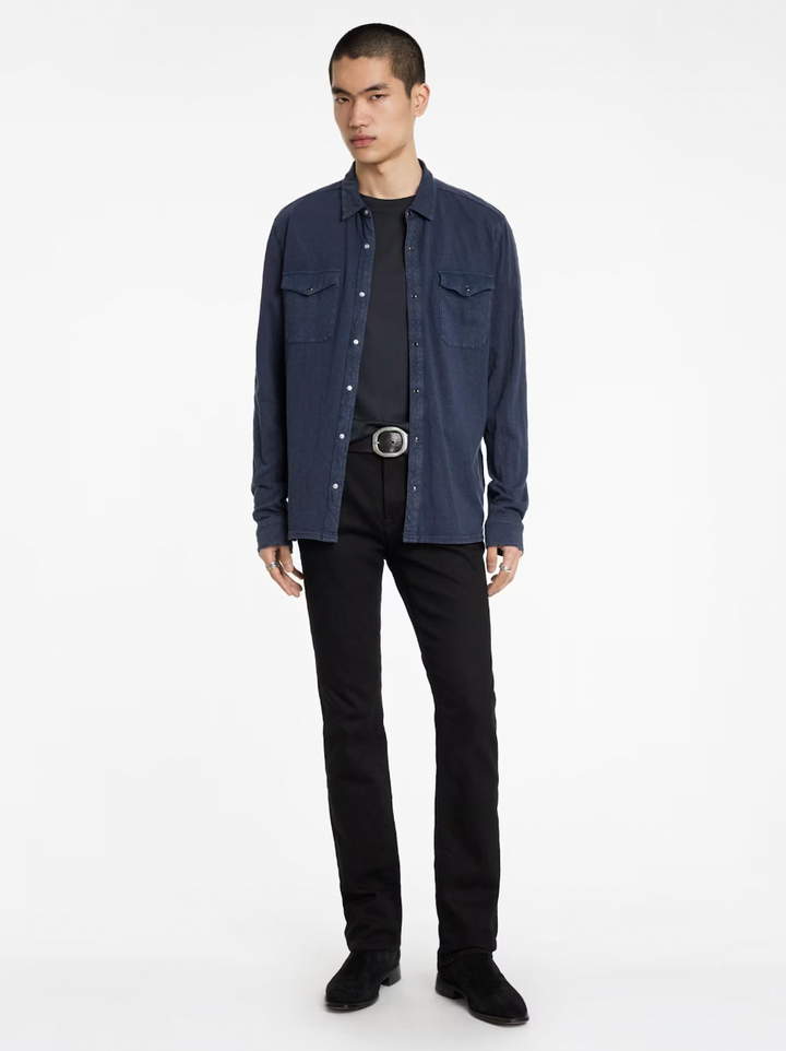 ARVON WESTERN SHIRT (NAVY) - JOHN VARVATOS