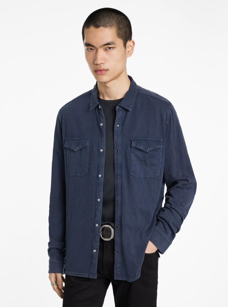 ARVON WESTERN SHIRT (NAVY) - JOHN VARVATOS