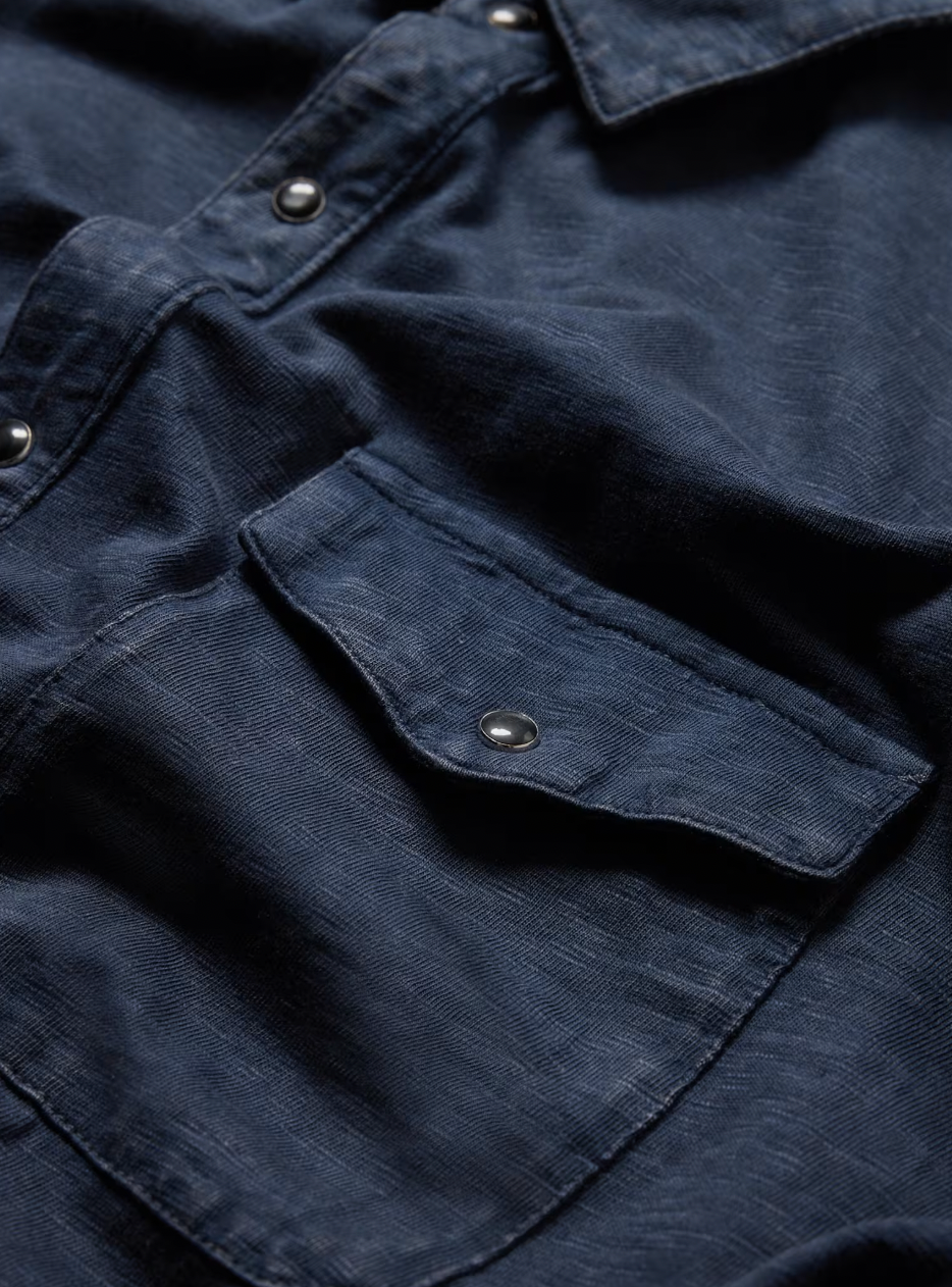 ARVON WESTERN SHIRT (NAVY) - JOHN VARVATOS