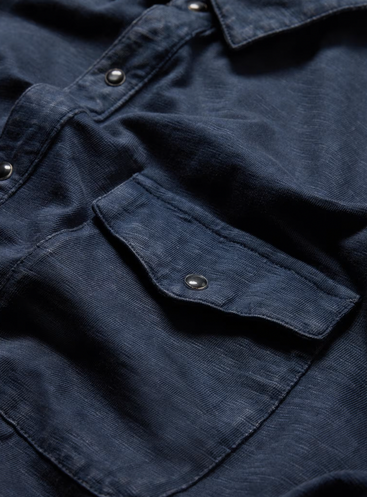 ARVON WESTERN SHIRT (NAVY) - JOHN VARVATOS