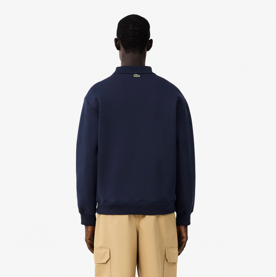 BADGE ACCENT SWEATER (NAVY) - LACOSTE