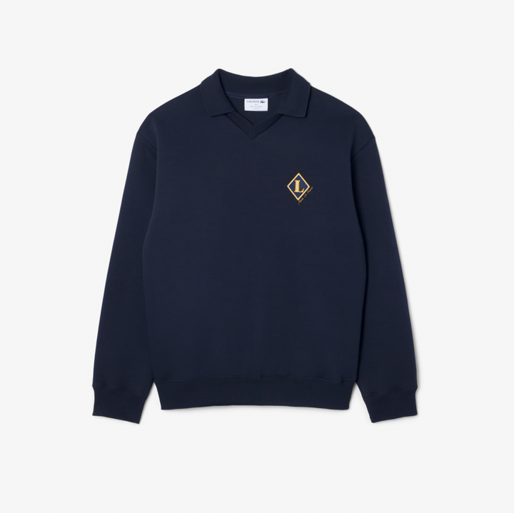 BADGE ACCENT SWEATER (NAVY) - LACOSTE