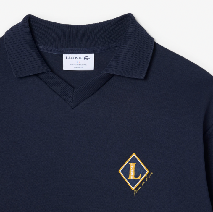 BADGE ACCENT SWEATER (NAVY) - LACOSTE