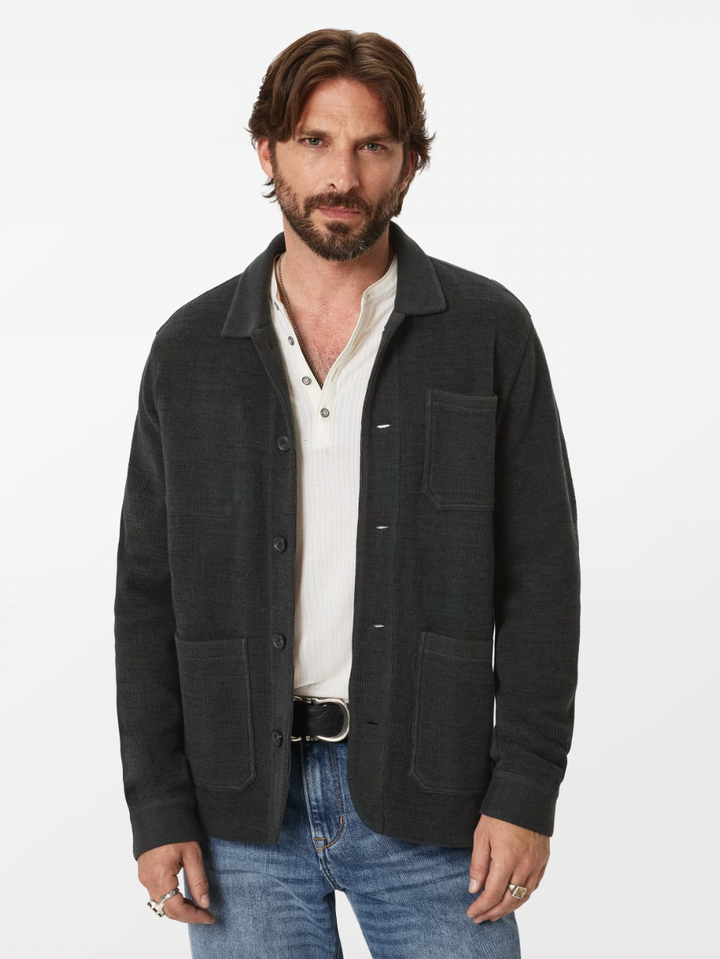 EDMUNDS CHENILLE CHORE JACKET (CARBON) - JOHN VARVATOS
