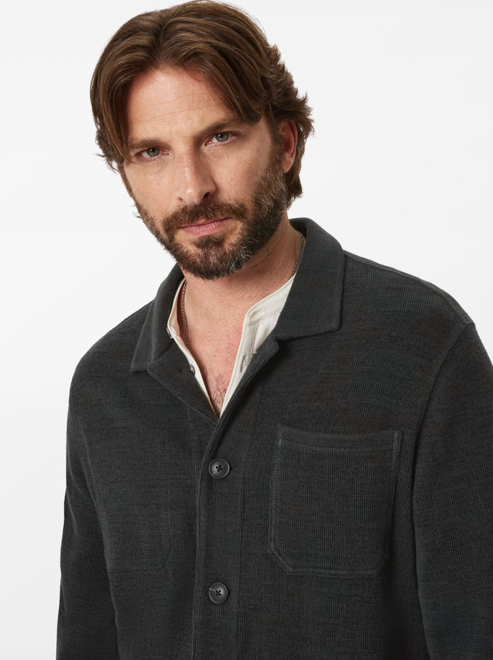 EDMUNDS CHENILLE CHORE JACKET (CARBON) - JOHN VARVATOS