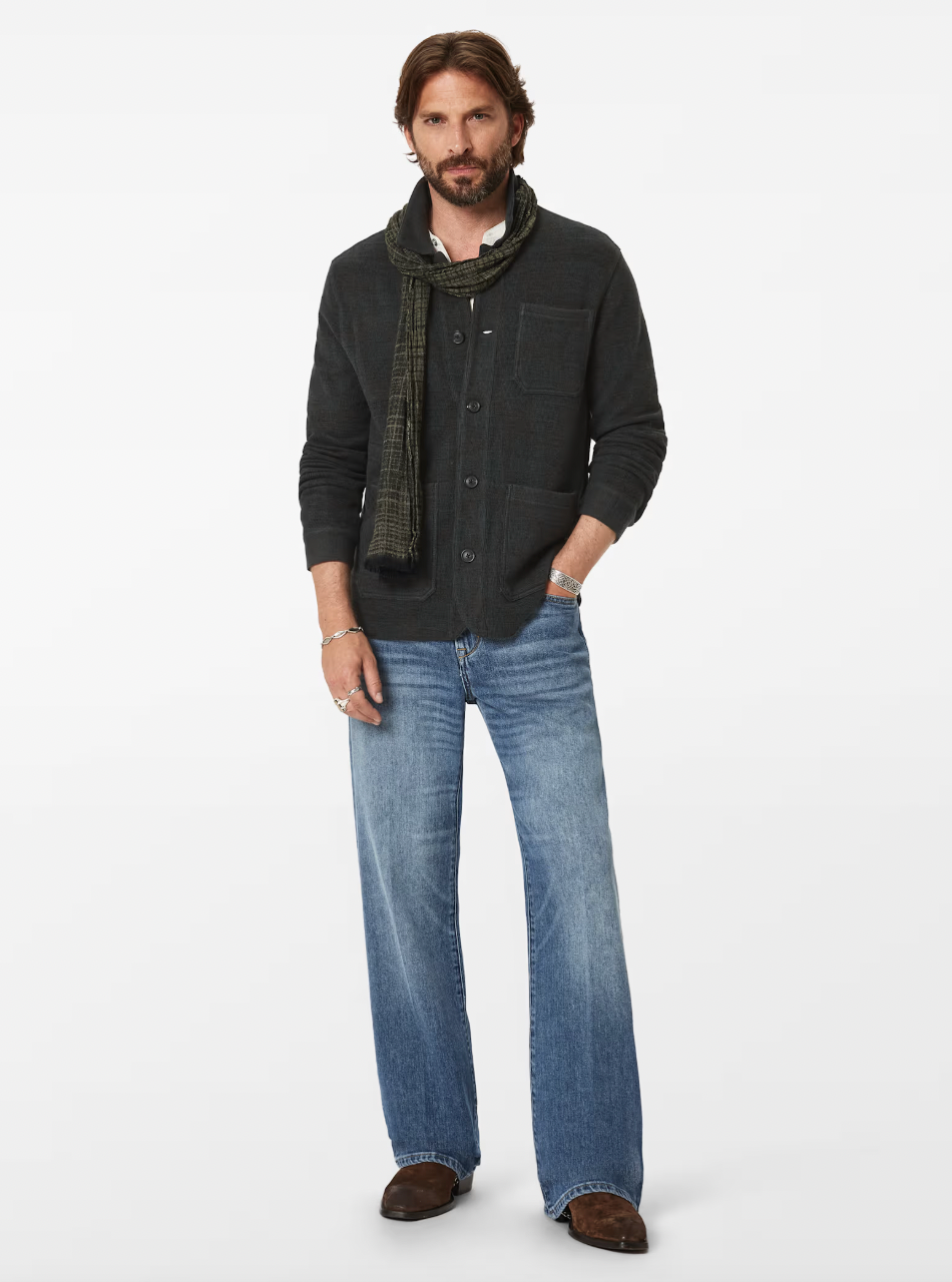 EDMUNDS CHENILLE CHORE JACKET (CARBON) - JOHN VARVATOS